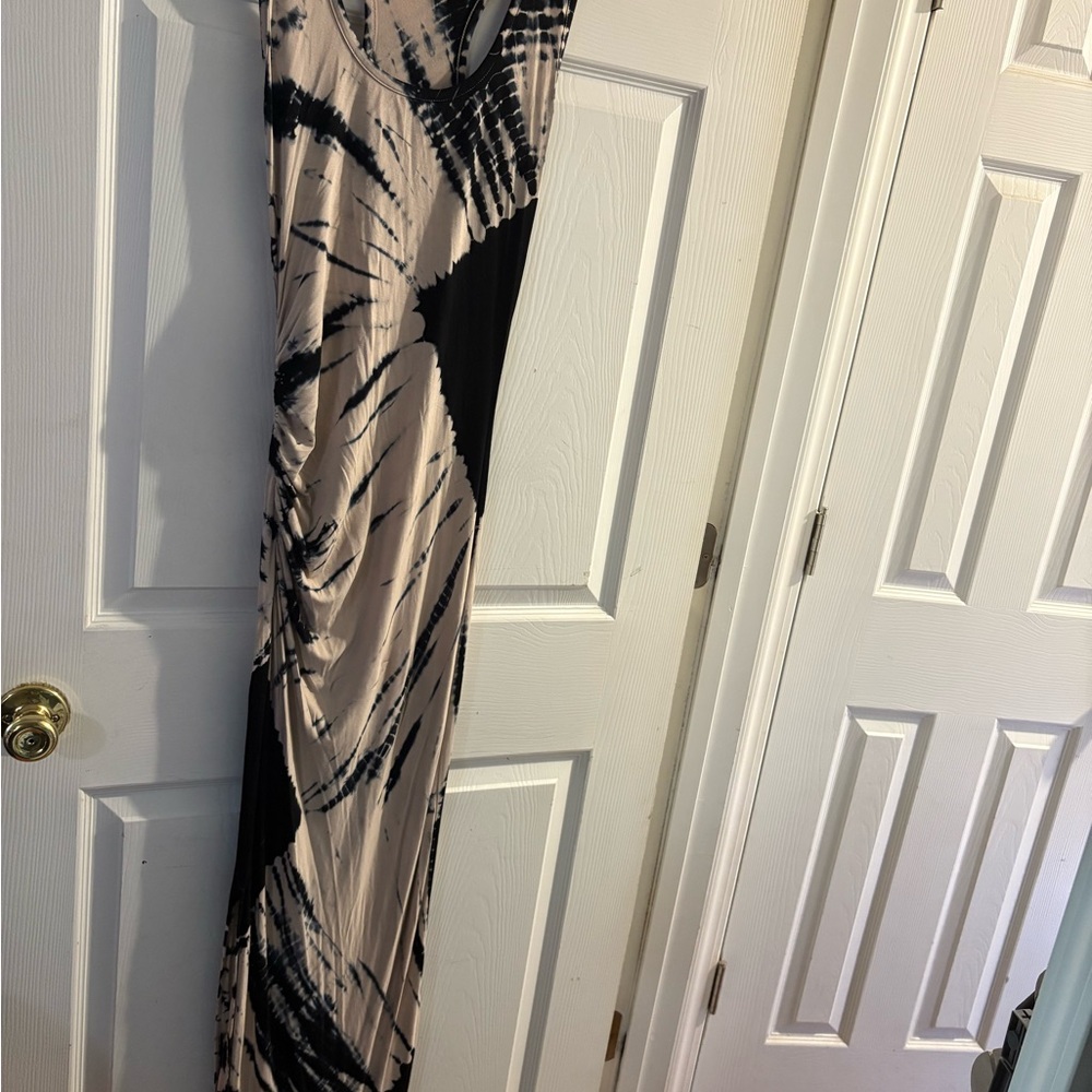 Felicity & Coco Black and Cream Patterned Dress
